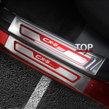 Защитные накладки на пороги на Mazda CX-5 2 поколение