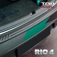 Защитная пластина на задний бампер Bastion на KIA Rio 4