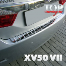 Накладка на задний бампер на Toyota  Camry V50 (7)