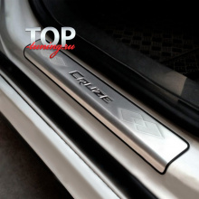 Накладки на пороги в салон матовые на Chevrolet Cruze 2