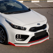 Элерон на передний бампер Type C + на Kia Ceed