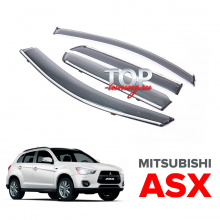 Дефлекторы на окна CHROME Line на Mitsubishi ASX