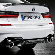 Диффузор заднего бампера M Performance для BMW G20 / G21