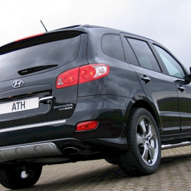 Накладка на задний бампер - Обвес Bulldog на Hyundai Santa Fe 2 (CN)