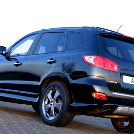 Накладка на задний бампер - Обвес Bulldog на Hyundai Santa Fe 2 (CN)