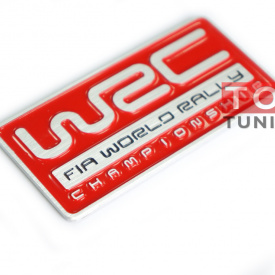 Шильдик  WRC red 80x37 мм на Subaru