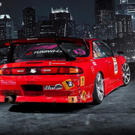 Задний бампер - Обвес Origin Aggressive на Nissan Silvia S14