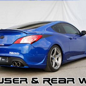 Накладка на задний бампер M&S на Hyundai Genesis 1