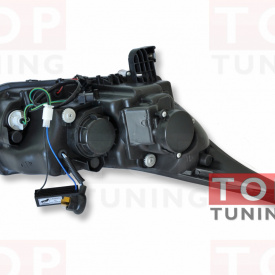 Передняя тюнинг-оптика с неоновой полосой Black Neon на Chevrolet Cruze 2