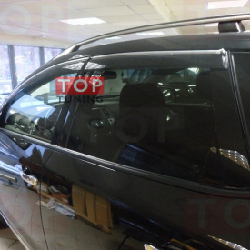 Дефлекторы с хромированной полосой на Nissan Murano 2 (Z51)