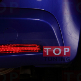 Светодиодные вставки в задний бампер RedV1 на Honda Jazz