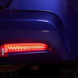 Светодиодные вставки в задний бампер RedV1 на Honda Jazz