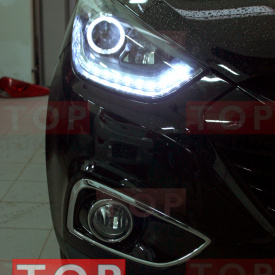 Передняя тюнинг-оптика Audi Style на Hyundai ix35