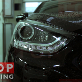 Передняя тюнинг-оптика Audi Style на Hyundai ix35