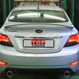 Задняя оптика  Red/Smoke на Hyundai Solaris