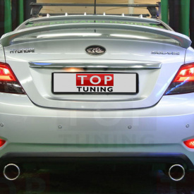 Задняя оптика  Red/Smoke на Hyundai Solaris