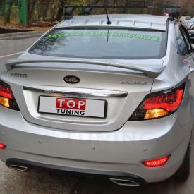 Задние тюнинг фонари Smoke на Hyundai Solaris