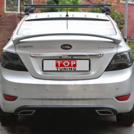 Задние тюнинг фонари Smoke на Hyundai Solaris