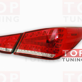 Задние тюнинг-фонари Red на Hyundai Sonata 6 (YF)