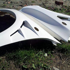 Крылья с жабрами и расширением ChargeSpeed на Mitsubishi Lancer Evolution 7,8,9 (VII, VIII, IX)