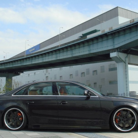 Накладки на пороги Rieger на Audi A4 B8