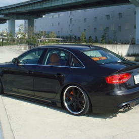 Накладки на пороги Rieger на Audi A4 B8