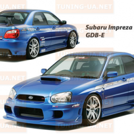Передний бампер - Обвес Ings +1 на Subaru Impreza WRX GD (2002-2005)
