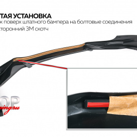 Накладка на передний бампер Type-S на Honda Accord 8