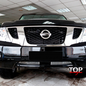 Решетки в бампер Premium на Nissan Patrol Y62