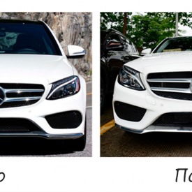 Шильдик в решетку радиатора AMG на Mercedes