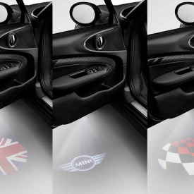 Проекторы логотипа в двери MINI