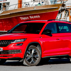 Оригинальная черная накладка решетки радиатора Kodiaq