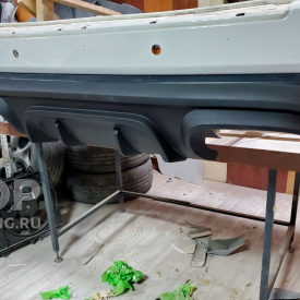 Диффузор заднего бампера Grand Cherokee WK2 не SRT под двуствольный выхлоп