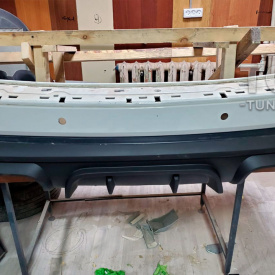 Диффузор заднего бампера Grand Cherokee WK2 не SRT под двуствольный выхлоп