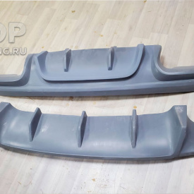 Диффузор заднего бампера Grand Cherokee WK2 не SRT под двуствольный выхлоп