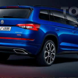 Накладка RS на задний бампер Skoda Kodiaq