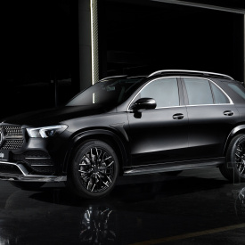 Карбоновые накладки Larte Design на пороги Mercedes GLE 