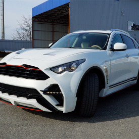 Пороги Draco SLIM на Infiniti QX70 (FX35, 37, 50)