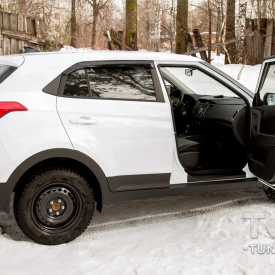 Накладки Bastion на внутренние пороги Hyundai Creta