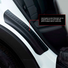 Накладки Bastion на внутренние части задних арок Hyundai Creta