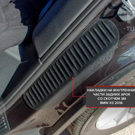 Накладки Bastion на внутренние части задних арок BMW X3 G01