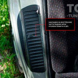 Накладки Bastion на внутренние части задних арок Hyundai Sonata IV (EF)