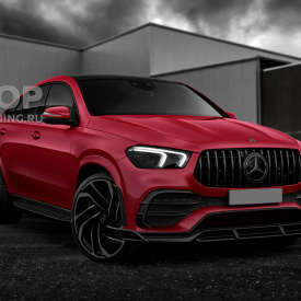 Диффузор Renegade на задний бампер для Mercedes GLE Coupe C167