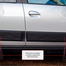 Молдинги Bastion на двери (широкие) для Renault Duster 2