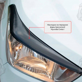 Накладки Bastion на передние фары для Hyundai Creta 1
