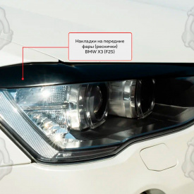 Накладки на передние фары BMW X3 F25