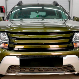 Накладка на передний бампер Renault Duster 1 (рест)