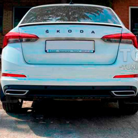 Имитация насадок глушителя GT для Skoda Rapid