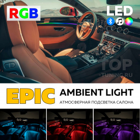 Контурная LED подсветка Epic RGB Light Ambient в салон авто 18 в 1 или 22 в 1