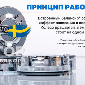Парящие эмблемы 64 мм. в диски Volvo (4 шт.)